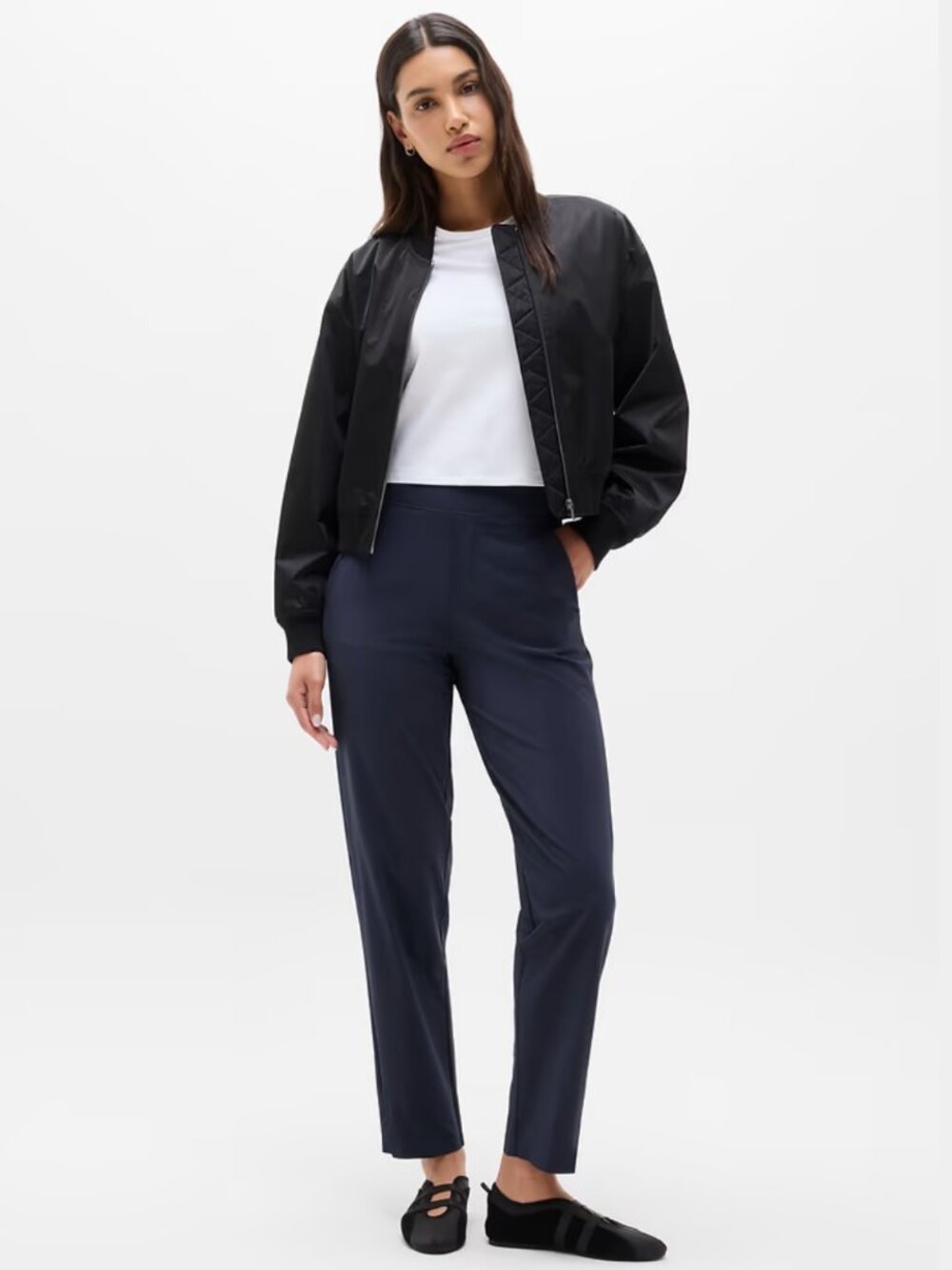 Athleta Brooklyn Mid Rise Ankle Pant Navy Blue Size 12 / XL $99